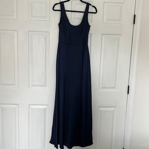 Navy Blue Gown with Pockets